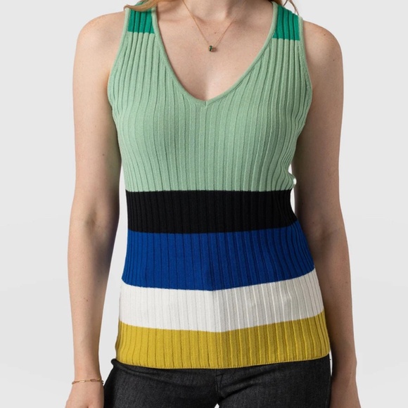 Saint + Sofia Maar Knit Sweater Vest Top - Size Small - Picture 1 of 7